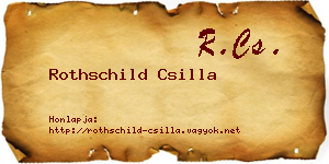 Rothschild Csilla névjegykártya